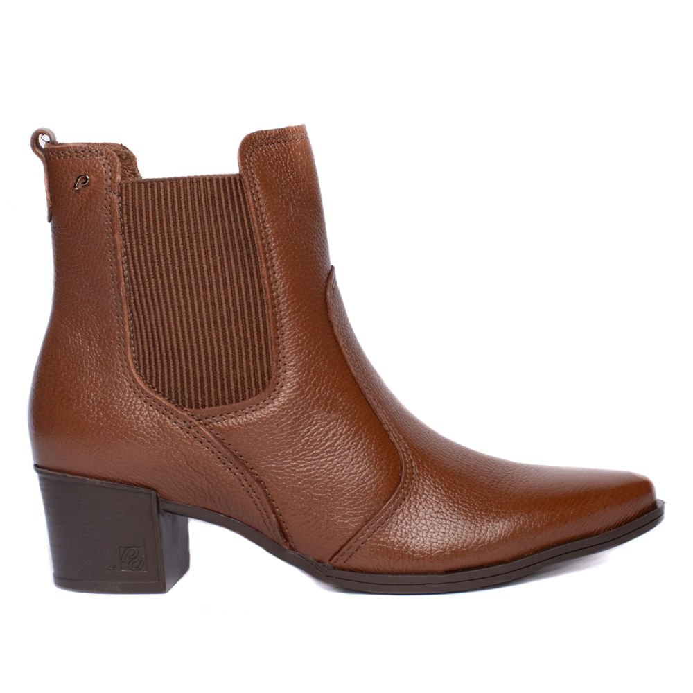 Bota Feminina  Pegada Cano curto Couro Terracota