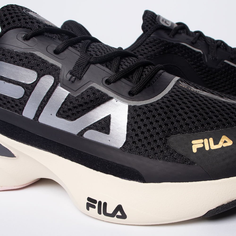 Tênis Feminino Fila Recovery Preto/Rosa Claro Preto/Rosa 6