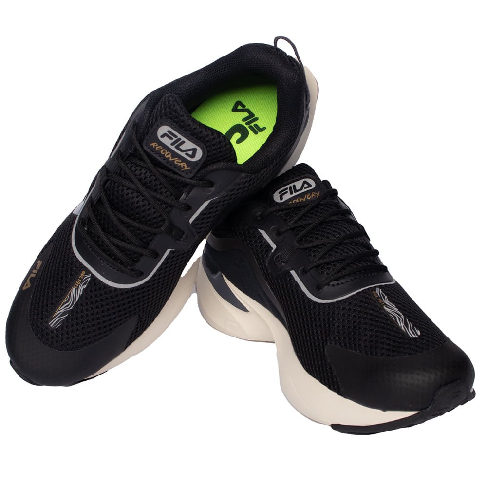 Tênis Feminino Fila Recovery Preto/Rosa Claro Preto/Rosa 8
