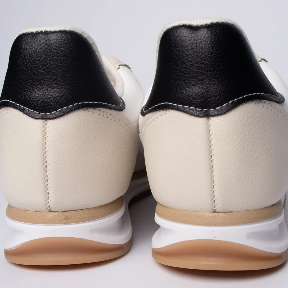 Tênis Feminino Vizzano Napa com Recortes Bege/Preto Bege/Preto 5