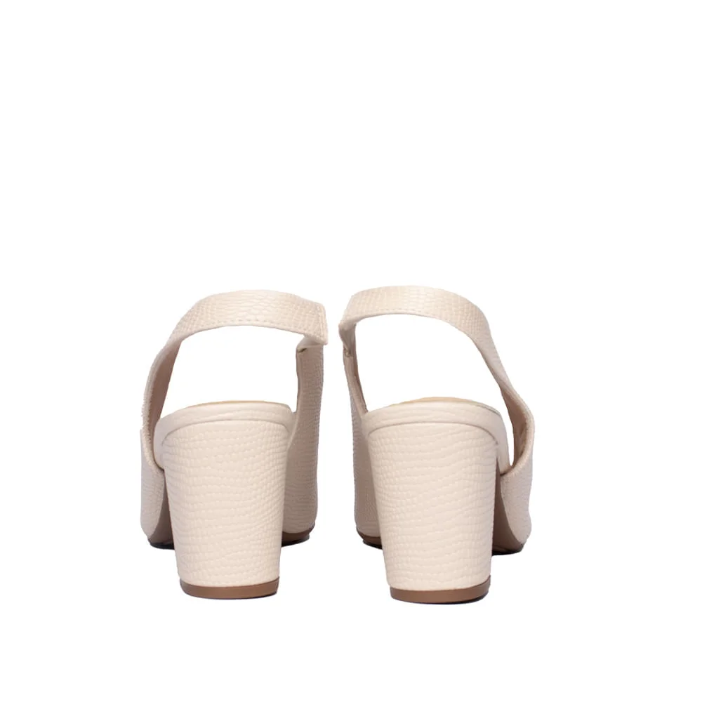 Sapato Scarpin Feminino Modare Napa Salto Bloco Bege Claro Bege 3