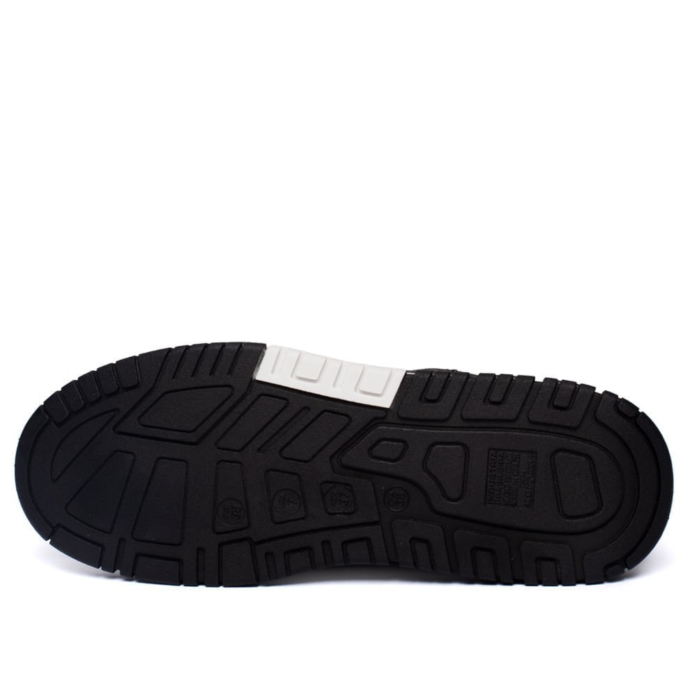 Tênis Feminino Via Marte Napa com Recortes Branco/Preto Branco/Preto 2
