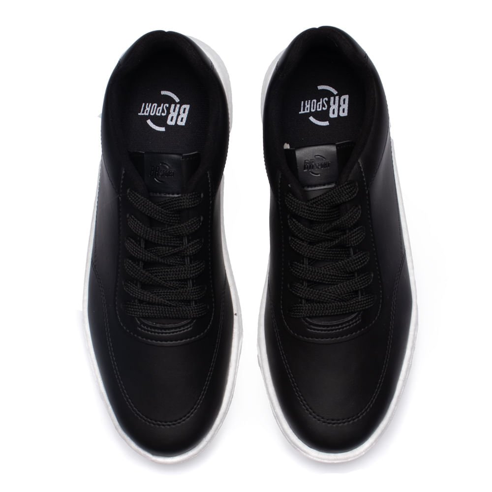 Sapatênis Masculino BR Sport Mônaco Casual Preto Preto 4