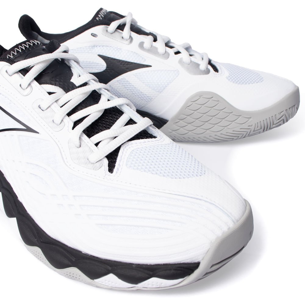 Tênis Masculino Mizuno Wave Enforce Tour 2 Esporte Tênis Branco/Preto Branco/Preto 7