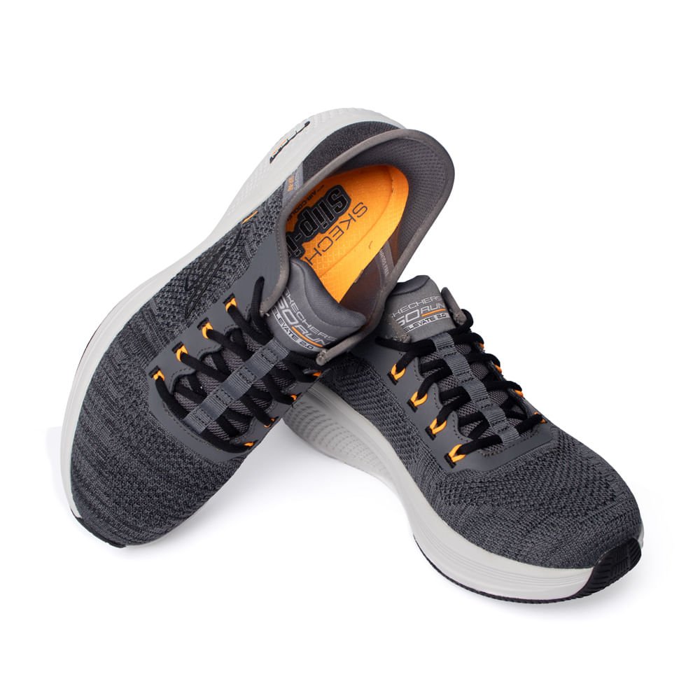 Tênis Masculino Skechers Go Run Elevate 2.0 Slip-ins Cinza Escuro Cinza Escuro 6
