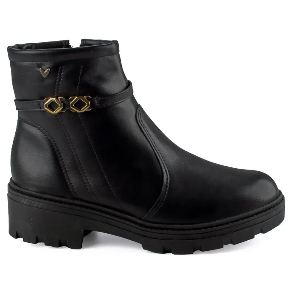 Bota Feminina Mississipi Cano Curto Tratorada Preto