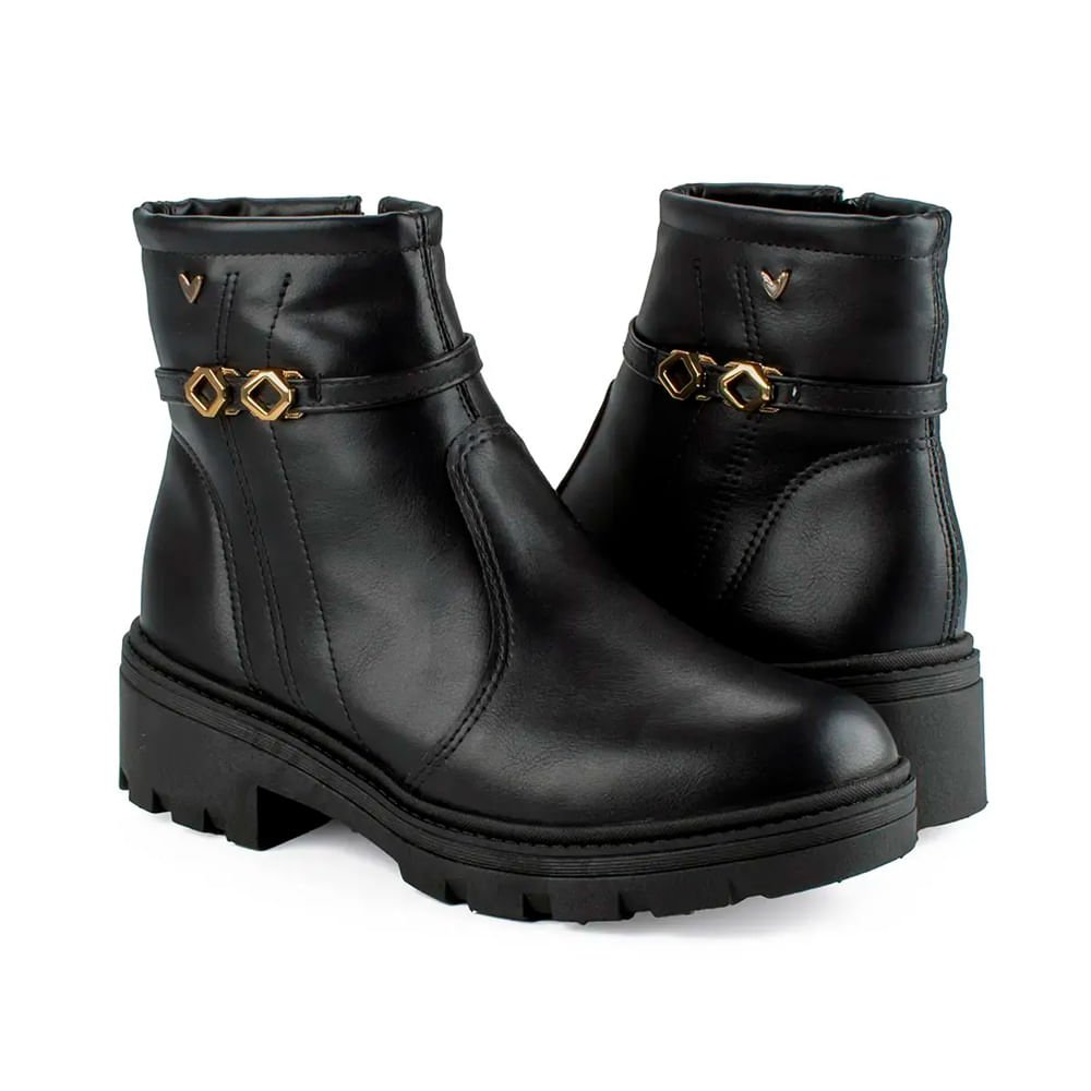 Bota Feminina Mississipi Cano Curto Tratorada Preto Preto 5