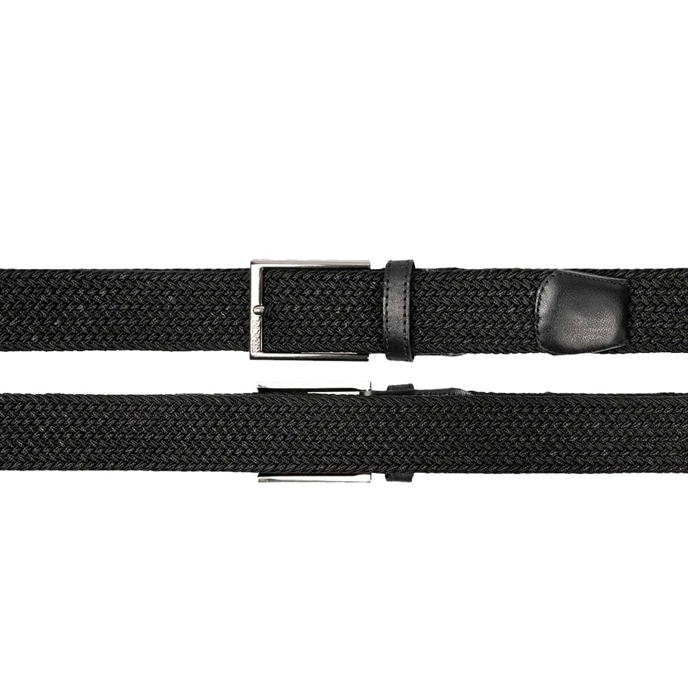 Cinto Masculino Ferracini FC675A Flex Couro Elástico Trançado Preto 2
