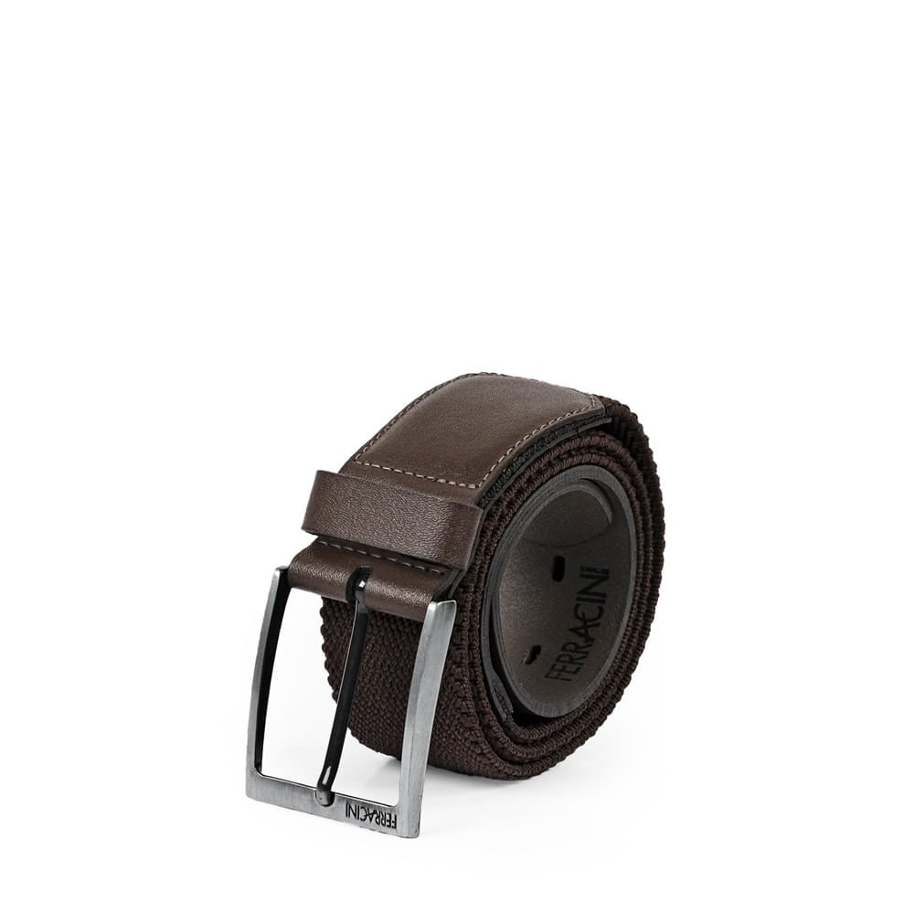 Cinto Masculino Ferracini FC676B Verona Couro Elástico