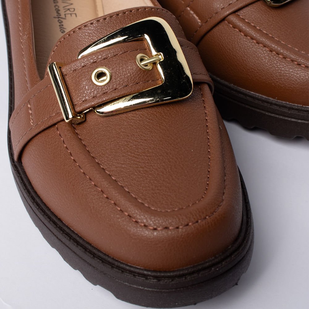 Sapato Mocassim Feminino Modare Napa Floather com Fivela Avelã Avelã 5