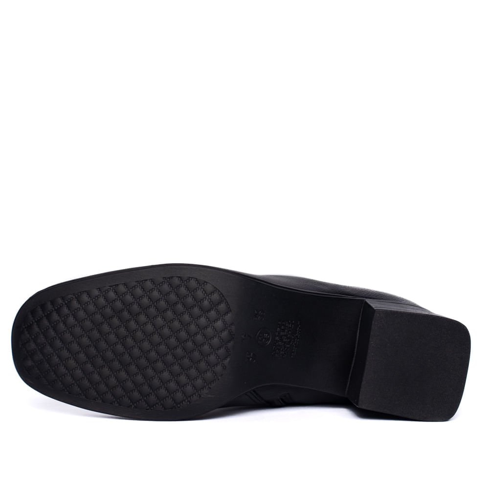 Bota Feminina Via Marte Social Cano Curto Couro Preto Preto 2