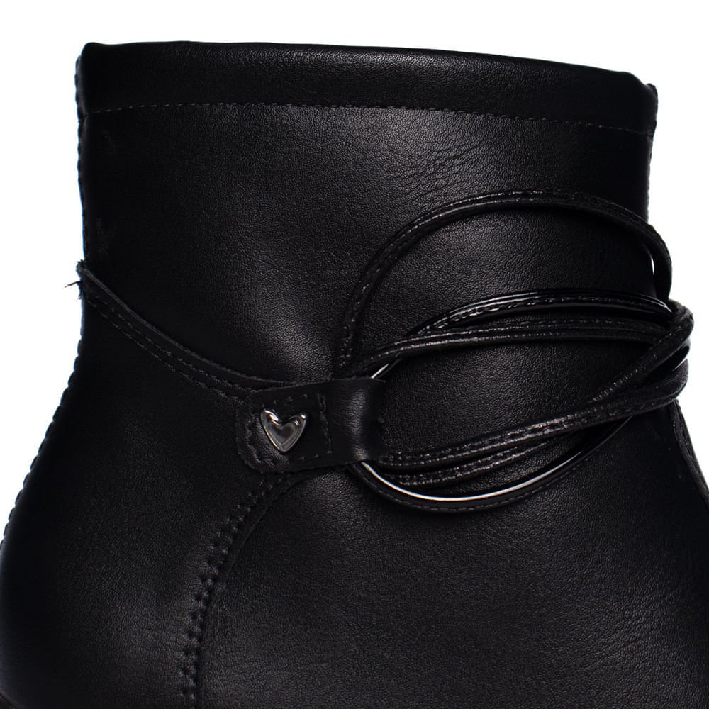 Bota Feminina Mississipi de Cano Curto Preta Preto 5