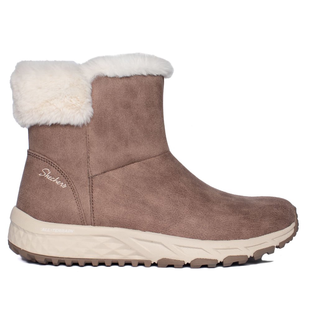 Bota Feminina Skechers Apeluciada Escape Plan Marrom