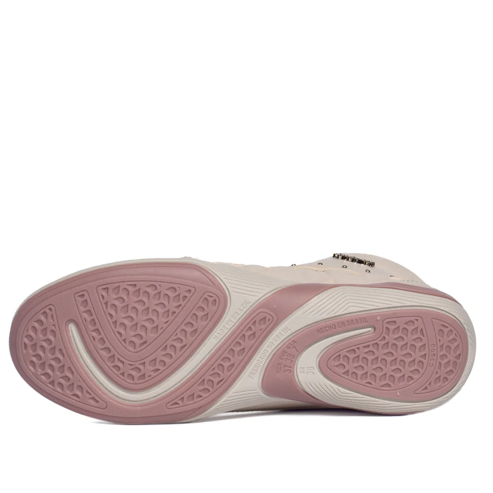 Tênis Feminino Kolosh Almeria Cano Alto Bege Bege 2