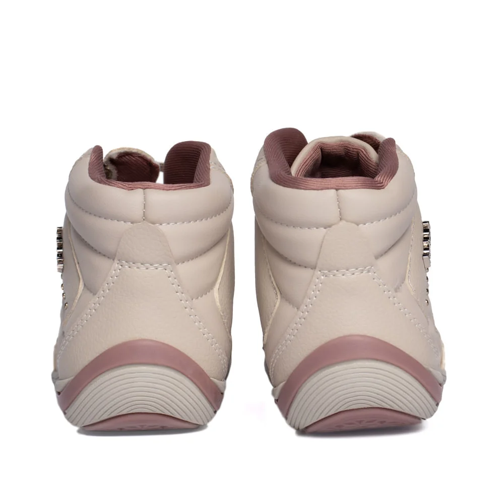 Tênis Feminino Kolosh Almeria Cano Alto Bege Bege 3