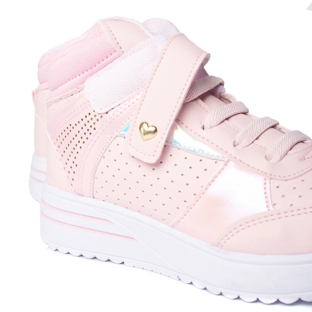 Tênis Infantil Club Happy Teen Refletivo Rosa Claro Rosa Claro 5