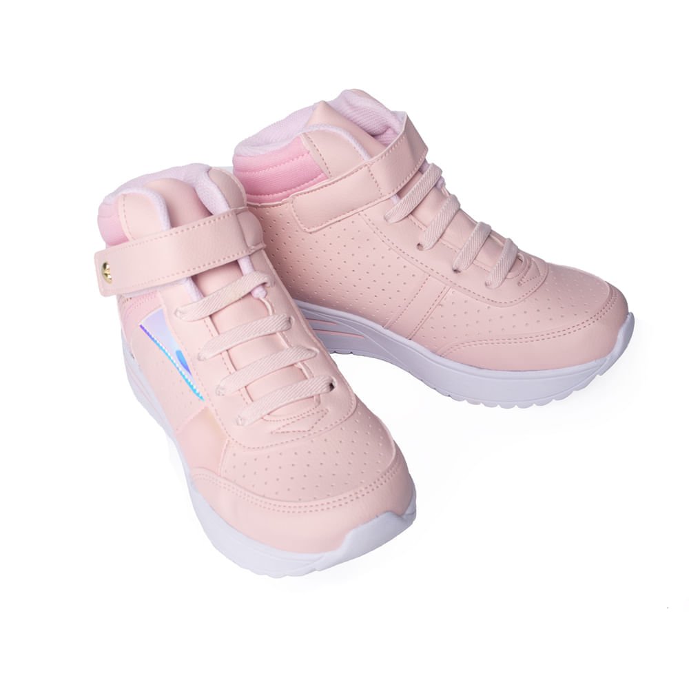 Tênis Infantil Club Happy Teen Refletivo Rosa Claro Rosa Claro 6