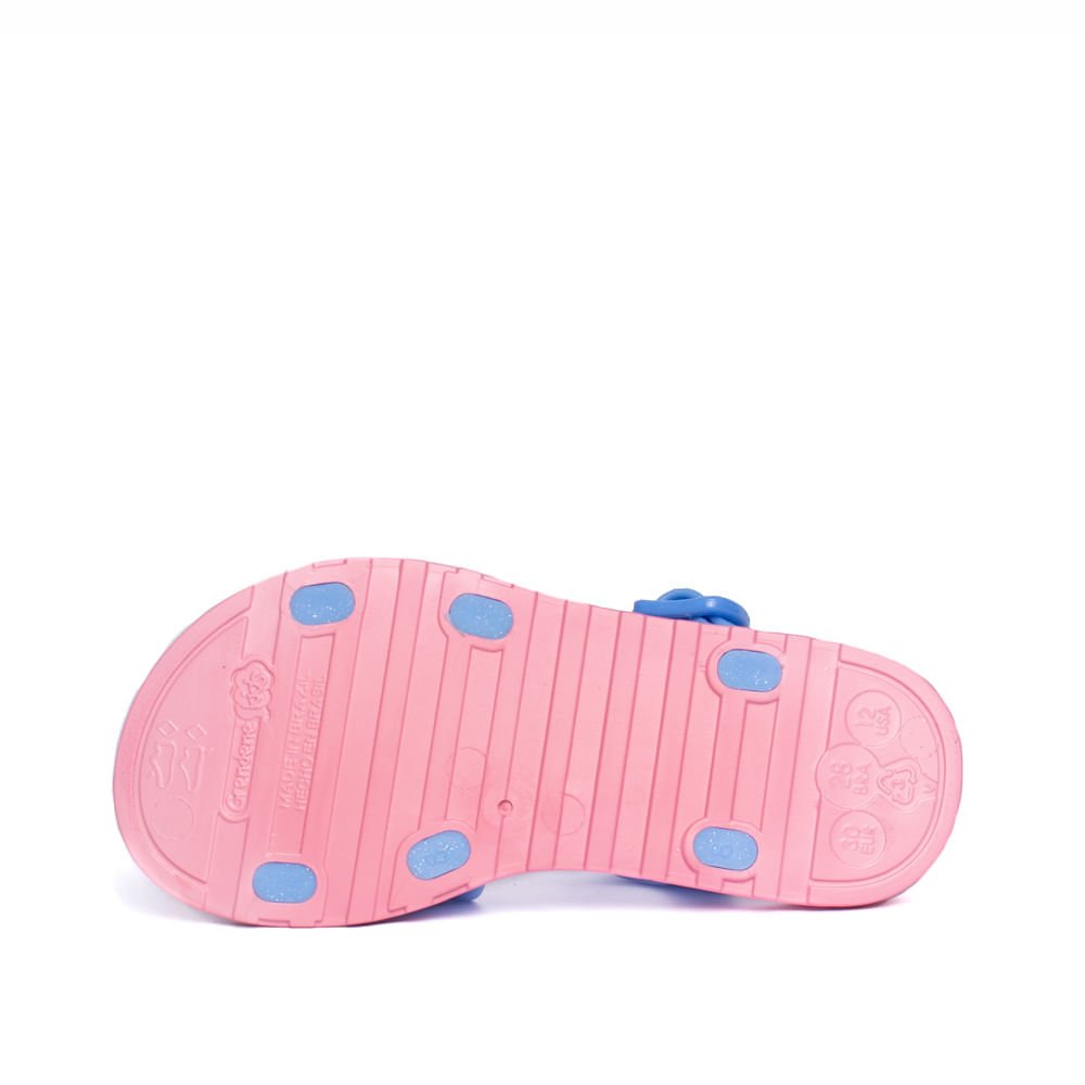 Sandália Infantil Grendene Pet Shop  Stitch  Glitter Rosa Azul 3