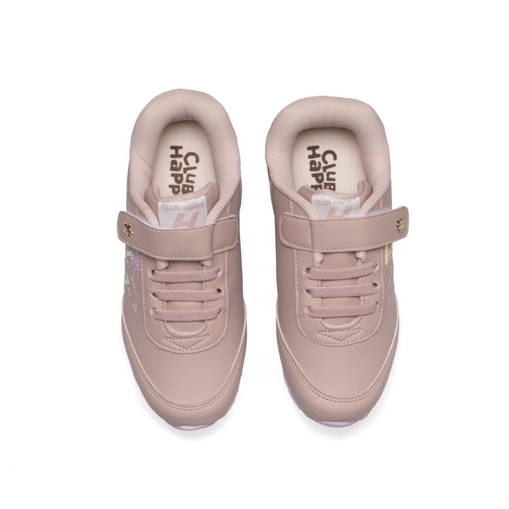 Tênis Infantil Club Happy Galaxy Estrelas Rosa Antigo Rosa Antigo 4