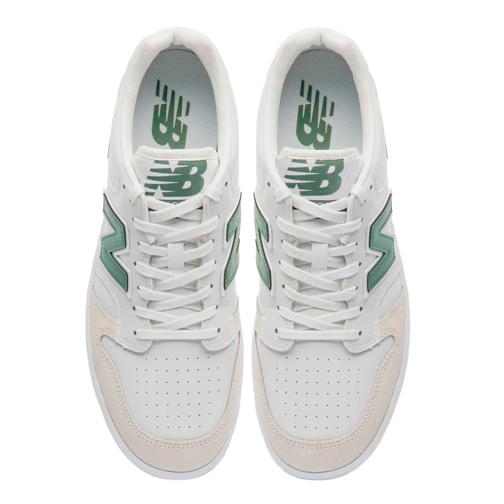 Tênis Masculino New Balance 480 Low Casual Branco Branco 4