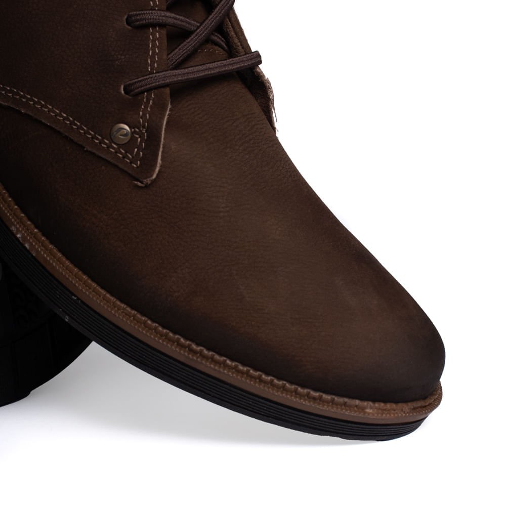 Bota Masculina Pegada Cardiff Couro Rustic Marrom Marrom 6