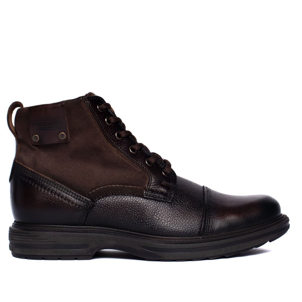 Bota Masculina Pegada Dubai Napa/Lona Marrom