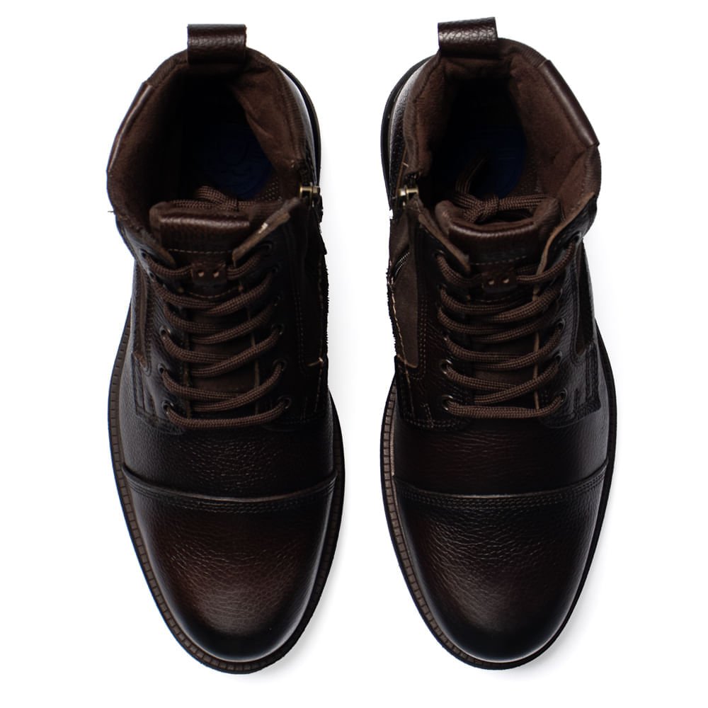 Bota Masculina Pegada Dubai Napa/Lona Marrom Marrom 4