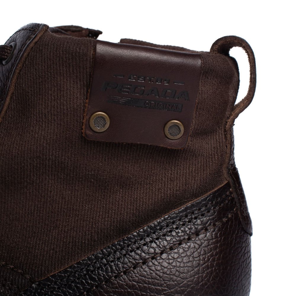 Bota Masculina Pegada Dubai Napa/Lona Marrom Marrom 5