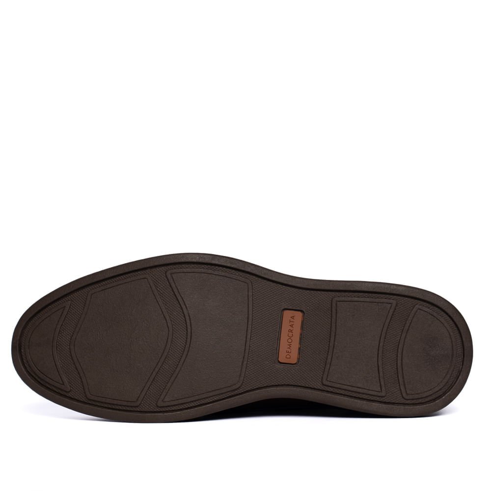 Sapato Masculino Democrata Social Couro Bay Redondo Preto Preto 2