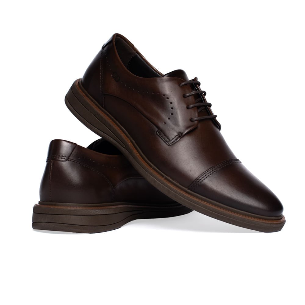 Sapato Masculino Democrata Social Couro Bay Redondo Preto Preto 5