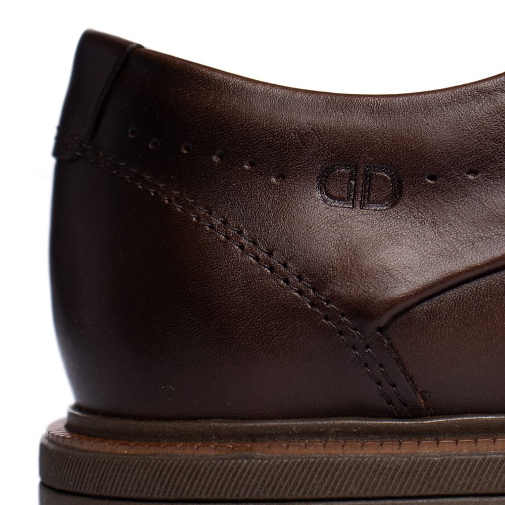 Sapato Masculino Democrata Social Couro Bay Redondo Preto Preto 6