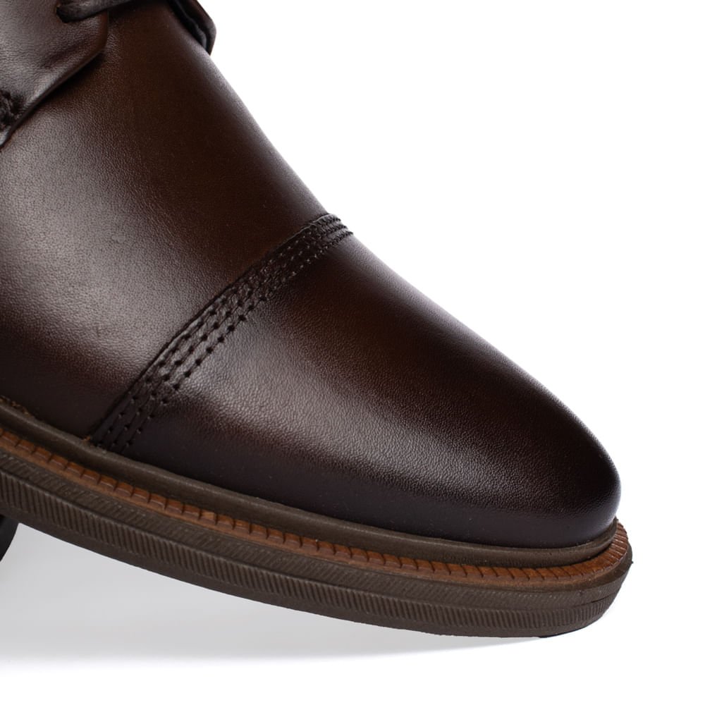 Sapato Masculino Democrata Social Couro Bay Redondo Preto Preto 7