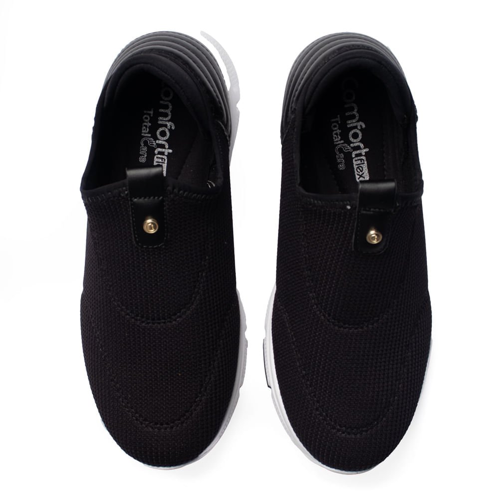 Tênis Feminino Comfortflex 90302 Preto Preto 4
