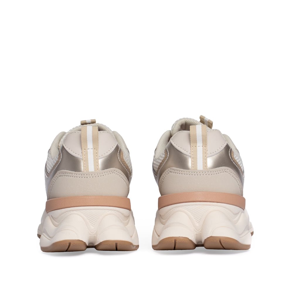 Tênis Feminino Ramarim Almond SNK Bege/Rosa Bege 3