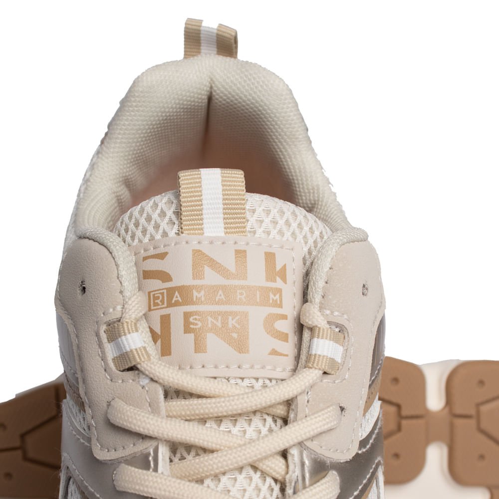 Tênis Feminino Ramarim Almond SNK Bege/Rosa Bege 5