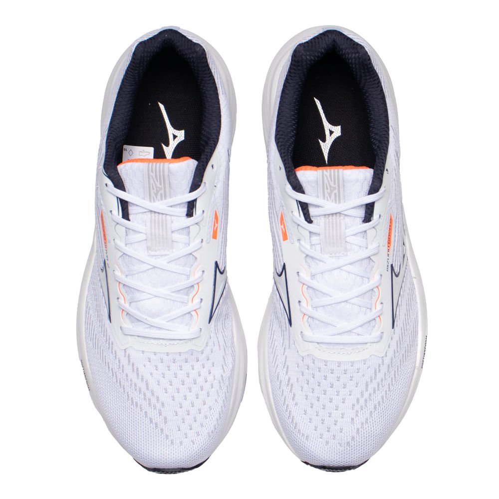 Tênis Masculino Mizuno Goya 2 Cinza Claro/Laranja Branco 4