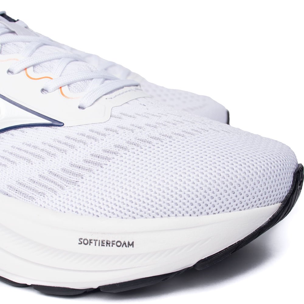 Tênis Masculino Mizuno Goya 2 Cinza Claro/Laranja Branco 6