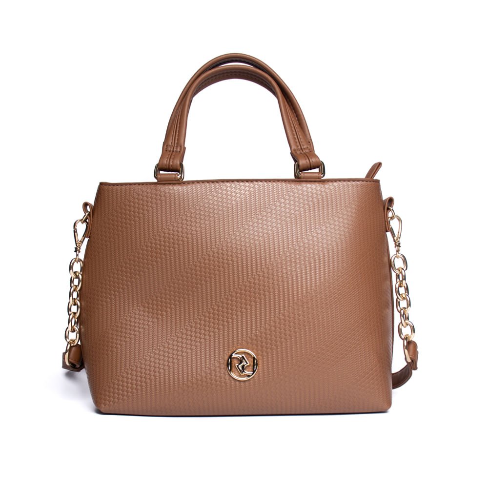 Bolsa Feminina Rafitthy Tiracolo Média Texturizada Café