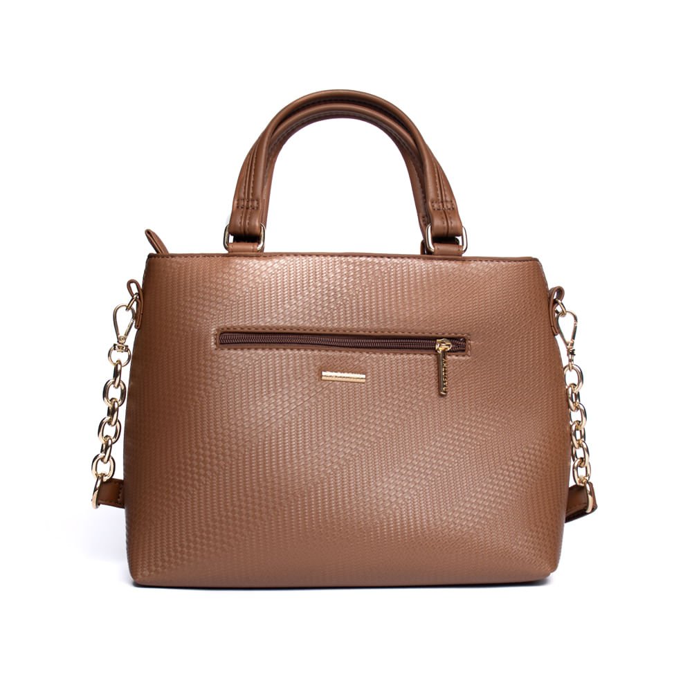 Bolsa Feminina Rafitthy Tiracolo Média Texturizada Café Café 2