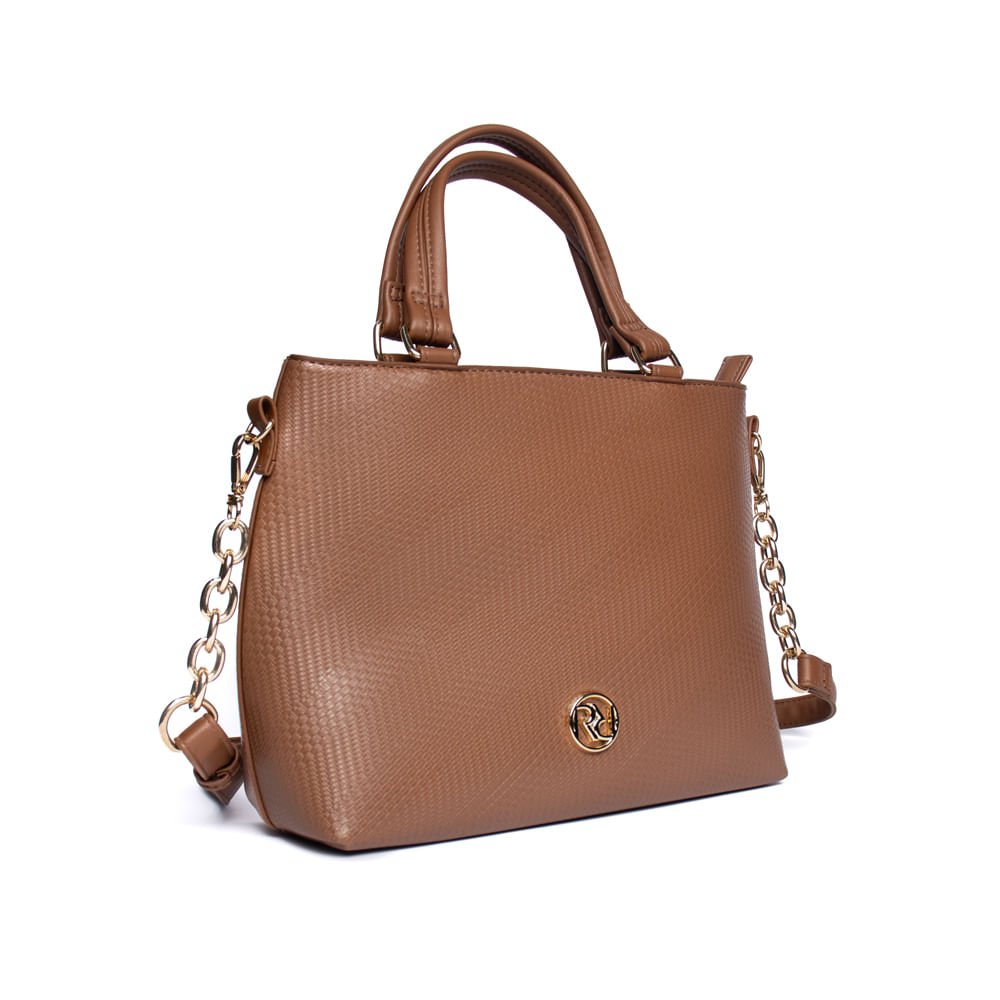 Bolsa Feminina Rafitthy Tiracolo Média Texturizada Café Café 3