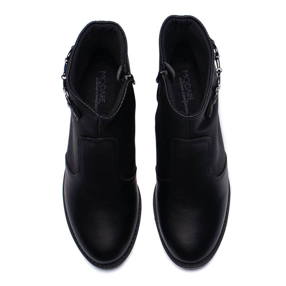 Bota Feminina Modare Napa Cano Curto Preto Preto 4