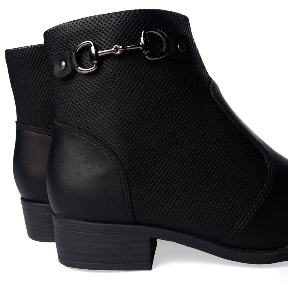 Bota Feminina Modare Napa Cano Curto Preto Preto 5