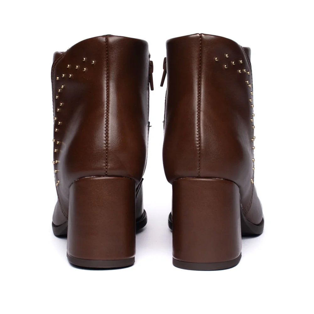 Bota Feminina Modare Cano Curto Marrom Marrom 3