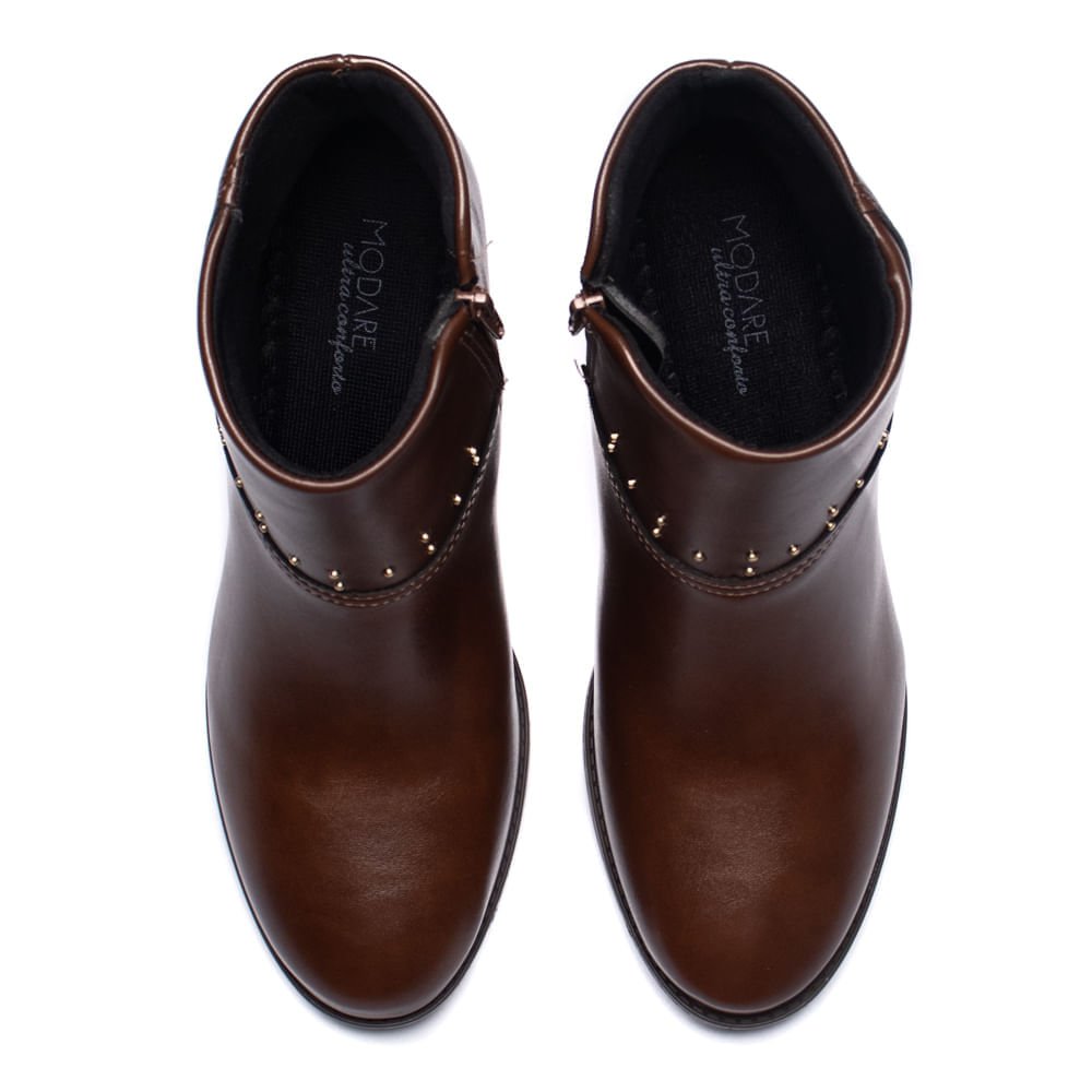 Bota Feminina Modare Cano Curto Marrom Marrom 4