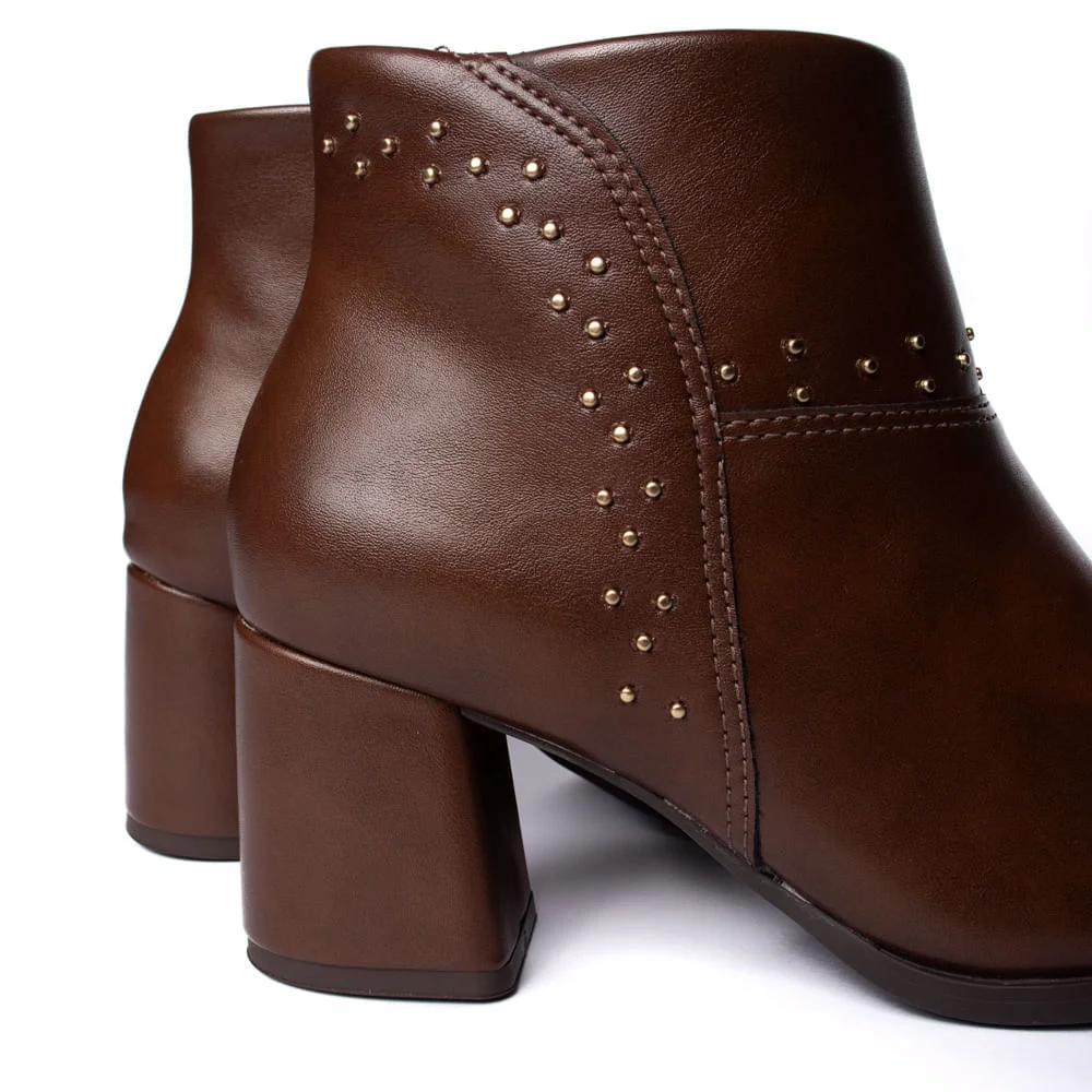 Bota Feminina Modare Cano Curto Marrom Marrom 5