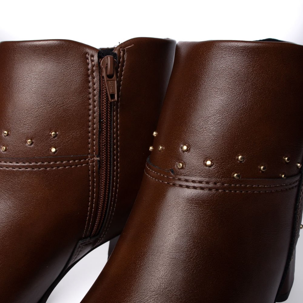 Bota Feminina Modare Cano Curto Marrom Marrom 6