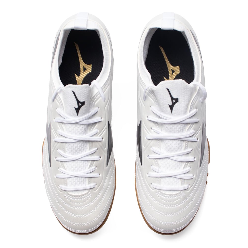 Chuteira Futsal Mizuno Regent IN Branco/Preto Branco/Preto 4