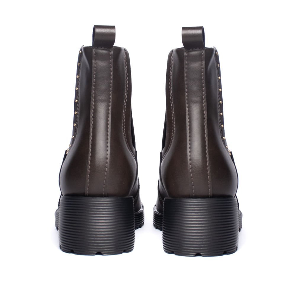 Bota Feminina Modare Napa Com Aplicação Marrom Escuro Marrom Escuro 3