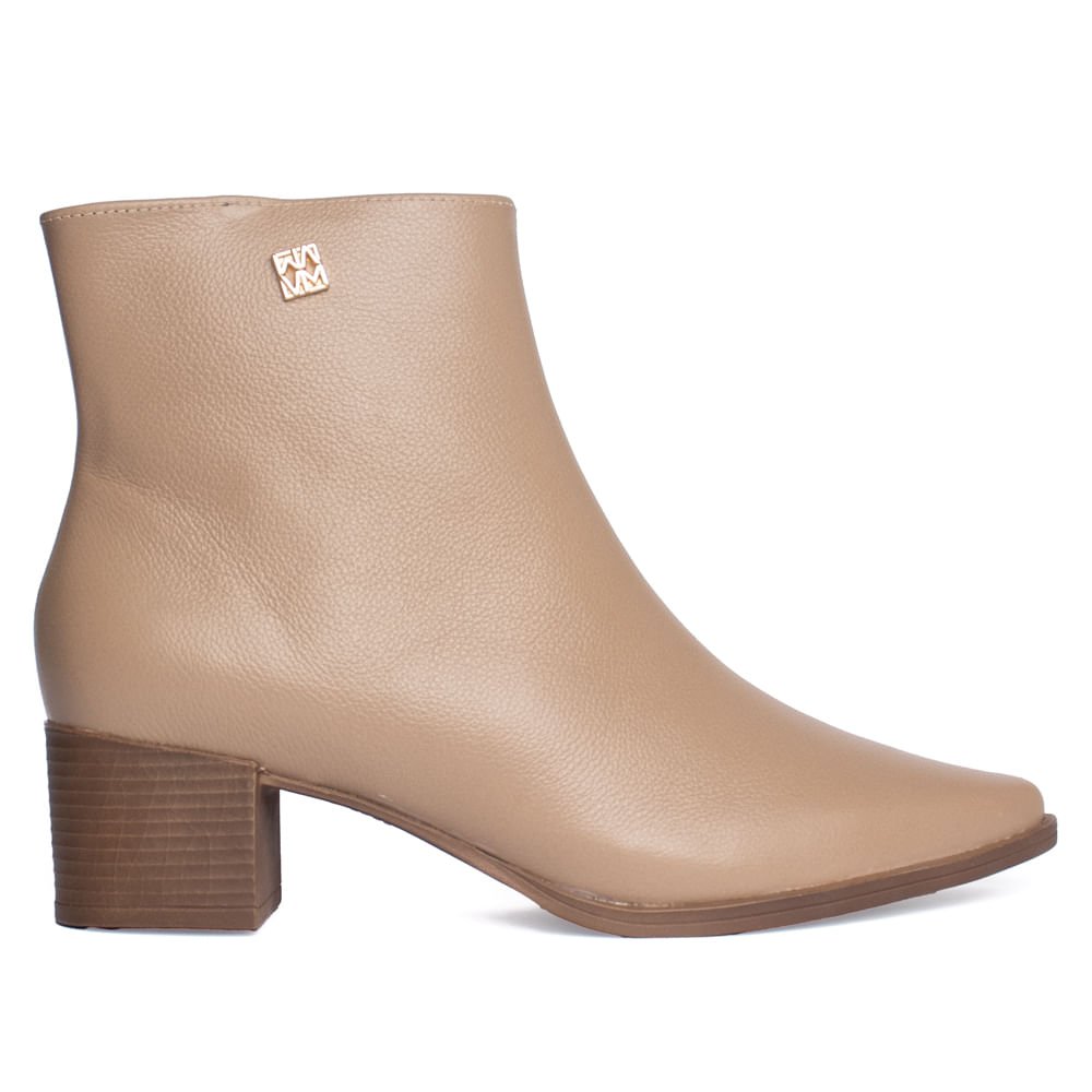 Bota Feminina Via Marte Bege Escuro Couro