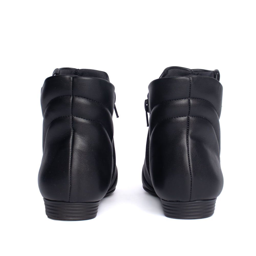 Bota Feminina Piccadilly Cano Curto Preto Preto 3